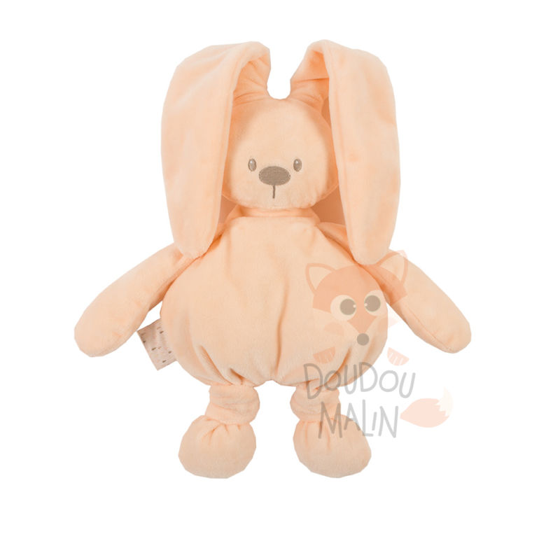  lapidou peluche lapin rose saumon 